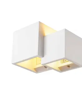 Osvětlení stěn SLV BIG WHITE PLASTRA WL CUBES vnitřní přisazené svítidlo QT14 bílá 1004733