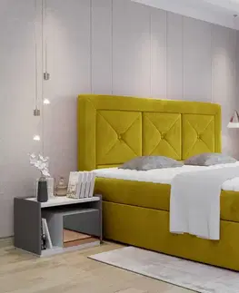BOXSPRING postele Artelta Čalouněná manželská postel IDRIS | 160 x 200 cm Farebné prevedenie IDRIS: Monolith 48