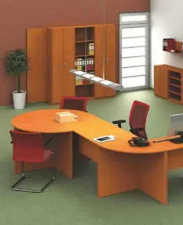 Kancelářské skříně Kancelářský stůl s obloukem TEMPO AS NEW 022 Tempo Kondela Třešeň