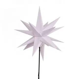 Vánoční světelná hvězda STERNTALER LED hvězda venkovní, s hrotem, Ø 55 cm, bílá