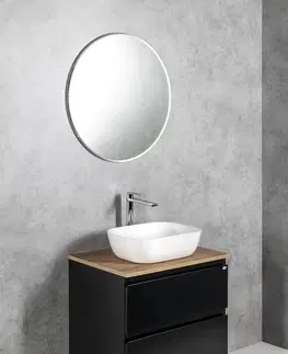 Koupelnový nábytek AQUALINE ALTAIR umyvadlová skříňka 77,5x60x45cm, černá mat AI680