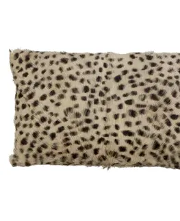 Dekorační polštáře Obdélníkový polštář Leopard z kozí kůže - 50*30*10cm Mars & More QXHKGL