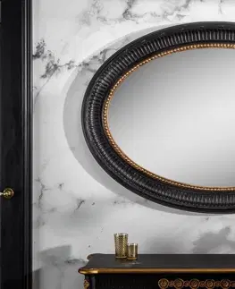 Zrcadla LuxD Nástěnné zrcadlo Kathleen 135 cm černo - zlaté