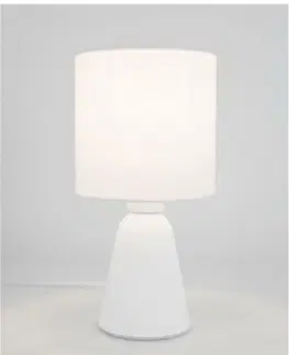 Designové stolní lampy NOVA LUCE stolní lampa ZERO bílá sádra a bílé stínidlo E14 1x5W 230V IP20 bez žárovky 9577162