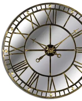 Stylové a designové hodiny Estila Zrcadlové designové nástěnné hodiny Dorian 80cm