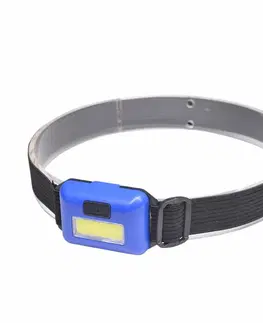 Čelovky Solight LED čelová svítilna, 3W COB, modrá WH26