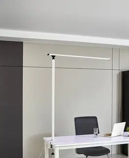 Pracovní lampy stolní PRIOS Prios Zyair LED kancelářské světlo se svorkou bílá