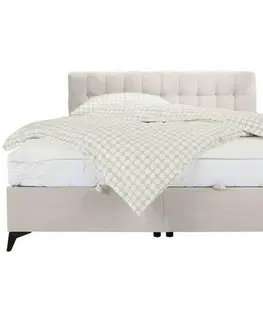 Manželské postele Kontinentální postel Magic, 180x200cm,béžová