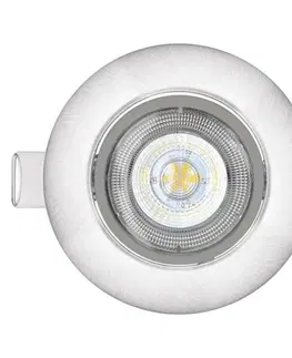 Bodovky do podhledu na 230V EMOS LED bodové svítidlo Exclusive stříbrné, 5W neutrální bílá 1540125570