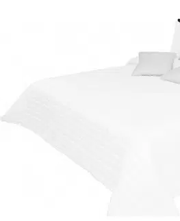 Luxusní přehozy na postel Přehoz na postel bílý s prošívaním