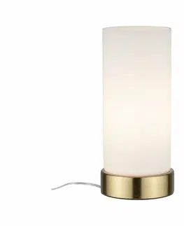 Lampy na noční stolek PAULMANN Stolní lampa Pinja dotykový vypínač 1-ramenné mosaz/opál 770.55 P 77055