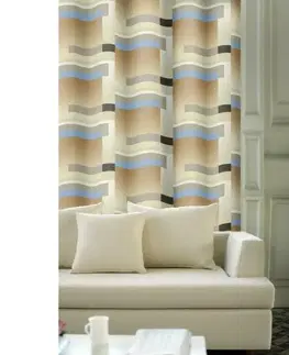 Závěsy Výprodej Dekorační látky, OXY stripes modrý, 150 cm