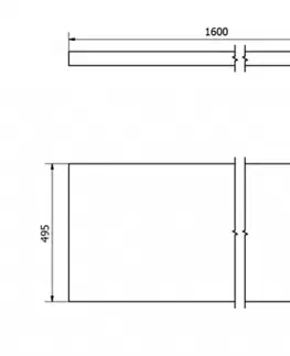 Koupelnový nábytek SAPHO AVICE deska 160x50cm, dub tmavý AV1611