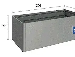 Zahradní  truhlíky Biohort Zvýšený truhlík na zeleninu 2 x 1 (šedý křemen metalíza) 2 x 1 (2 krabice)