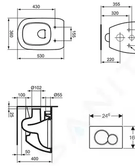 Kompletní WC sady Ideal Standard Geberit Kombifix s tlačítkem Sigma20 110.302.00.5 NF4