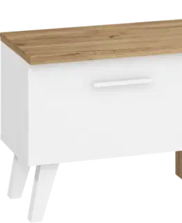 TV stolky ArtCross TV stolek NORDIS-13 | 2D2S Barva: craft tobaco/bílý