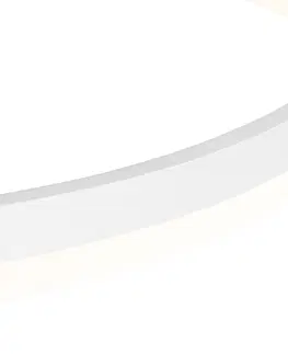 Zavesna svitidla Designové závěsné svítidlo bílé 60 cm včetně LED 3 stupňové stmívatelné - Anello