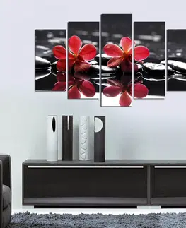 Obrazy Hanah Home Vícedílný obraz Květy 110x60 cm
