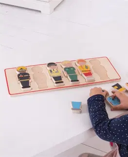 Dřevěné hračky Bigjigs Toys Vkládací puzzle RESCUE vícebarevné