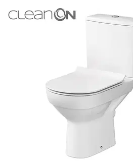 Záchody CERSANIT WC kombi 604 CITY CLEAN ON 011 3/5  včetně sedátka duroplast K35-038