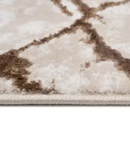 Moderní koberce Stylový interiérový koberec béžově hnědý