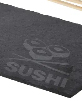 Prkénka a krájecí desky DekorStyle Servírovací sada na sushi šedá 4-dílná