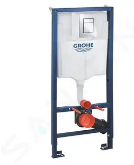 Záchody GROHE Rapid SL Set předstěnové instalace pro závěsné WC, tlačítko SkateCosmopolitan S, chrom 39501000