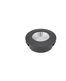 Bodovky 230V Sigor LED bodový podhled Diled, Ø 6,7 cm, Dim-To-Warm, černý