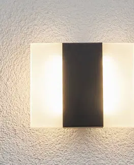 Venkovní nástěnná svítidla Lindby Börje - LED venkovní nástěnné svítidlo, hranaté