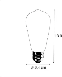 Zarovky E27 stmívatelná LED lampa ST64 zlatá 5W 450 lm 2200K