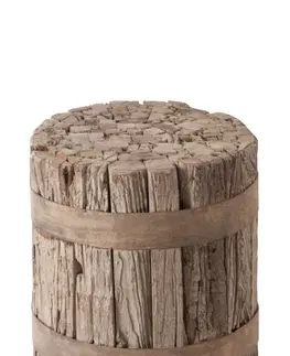 Stoličky Stolička ze dřevěných špalíků Annelies -  Ø 40*45cm J-Line by Jolipa 68897