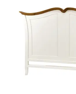 Luxusní a designová čela postelí Estila Provence čelo postele Antibes II z masivního dřeva v bílé barvě 168cm