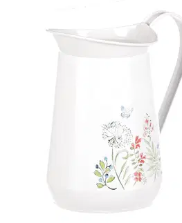 Vázy keramické Váza Luční květy, 17 x 18 x 11 cm, džbán, kov