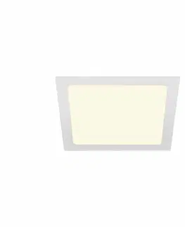 LED podhledová svítidla SLV BIG WHITE SENSER 24 Indoor, stropní LED svítidlo, hranaté, bílé, 3000K 1003013