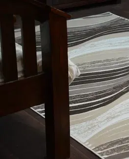 Koberce a koberečky Dywany Lusczow Kusový koberec ACRYLOVY YAZZ 1760 hnědý / tmavě béžový, velikost 80x150