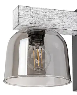 Designová nástěnná svítidla Rabalux nástěnné svítidlo Cardamom E14 1x MAX 40W stříbrný dub 3081