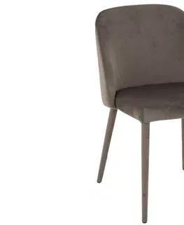 Jídelní stoly Šedá jídelní židle Charlotte - 58*80*51 cm J-Line by Jolipa 15411