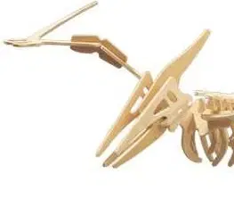 3D puzzle Woodcraft construction kit Dřevěné 3D puzzle Pteranodon hnědé