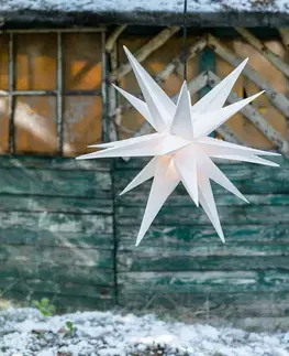 Vánoční světelná hvězda STERNTALER 18cípá XL plastová hvězda venkovní - bílá