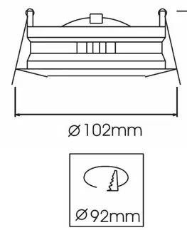 24V Light Impressions Kapego stropní vestavné svítidlo 12V AC/DC GU5.3 / MR16 1x max. 50,00 W bílá 126070