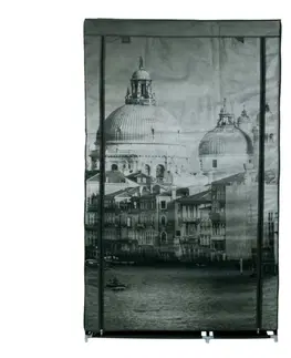 Šatní skříně TZB Textilní šatní skříň s 8 policemi Benátky