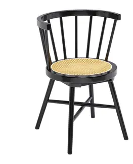 Židle do jídelny Dřevěná židle Z Masivu A Ratanu