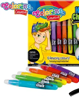 Hračky PATIO - Colorino křídy na vlasy 5 barev Boys
