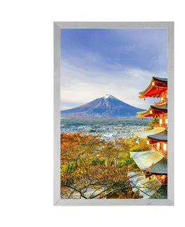 Příroda Plakát výhled na Chureito Pagoda a horu Fuji