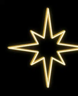 LED venkovní PROFI motivy DecoLED LED světelný motiv hvězda, teple bílá, pr. 50 cm