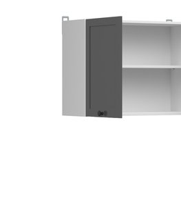 Kuchyňské linky JAMISON, skříňka horní 80 cm, bílá/grafit