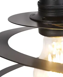 Zavesna svitidla Designová závěsná lampa 2-světlo se spirálovým stínidlem 20 cm - Scroll