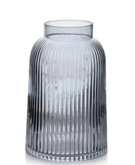 Dekorativní vázy Mondex Skleněná váza Serenite 23 cm šedá