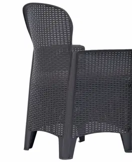 Zahradní křesla a židle Zahradní židle 2 ks plast Dekorhome Hnědá
