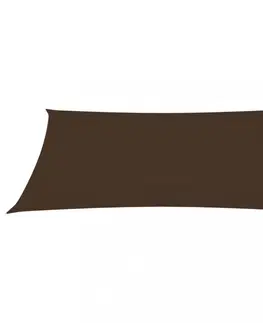 Stínící textilie Stínící plachta obdélníková 4 x 5 m oxfordská látka Dekorhome Hnědá
